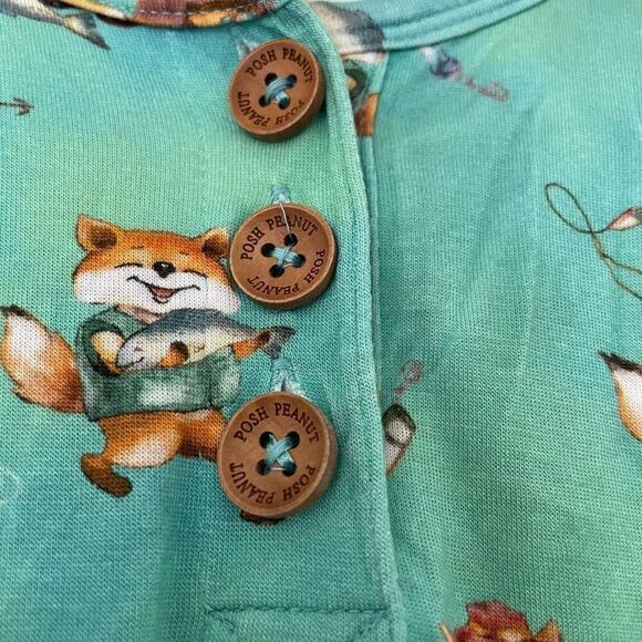 Posh Peanut Henley Racerback Romper Size 3-6 Months - Picture 3 of 7